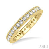 1 Ctw Round Cut Diamond Eternity Wedding Band in 14K Yellow Gold