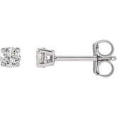 14K White Gold 1/5 CTW Lab-Grown White Diamond Earrings