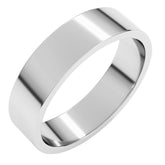 10K White Gold 5 mm Flat Band Size 6.5
