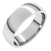 Sterling Silver 6 mm Lightweight Comfort-Fit Half Round Band Size 15.5