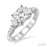1/2 Ctw Diamond Semi-Mount Engagement Ring in 14K White Gold