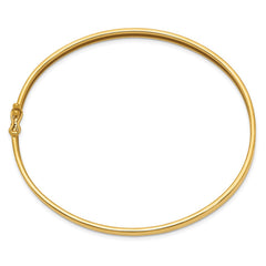14K Polished 5.00mm Flexible Oval Bangle Bracelet
