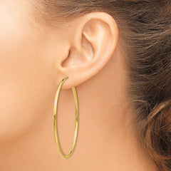 14k 2x54mm Polished Round Endless Tube Hoop Earrings