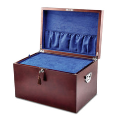 Luxury Giftware Cherry Poplar Veneer Matte Finish Locking Memorial Keepsake Box