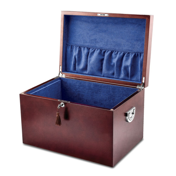 Luxury Giftware Cherry Poplar Veneer Matte Finish Locking Memorial Keepsake Box