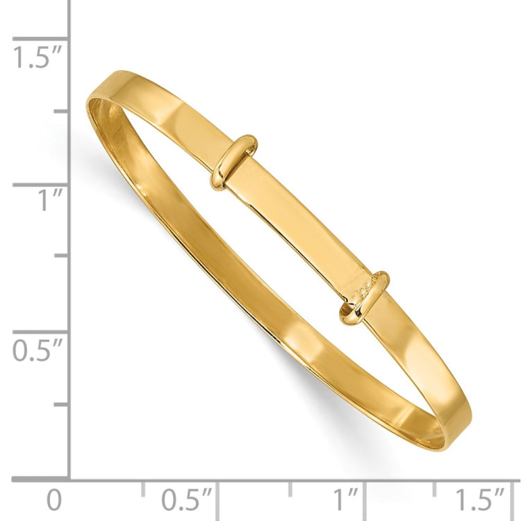 14K Madi K Polished 3mm Flexible Baby Bangle