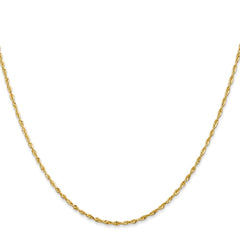 14K 18 inch 1.5mm Ultra Diamond-cut Rope with Lobster Clasp Chain