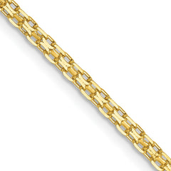 14K 24 inch 1.8mm Lightweight Flat Bismark with Lobster Clasp Chain