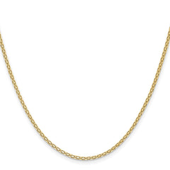 14K 24 inch 1.8mm Lightweight Flat Bismark with Lobster Clasp Chain
