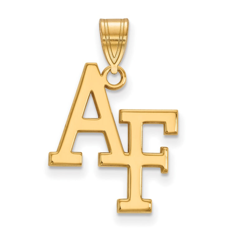 14k Gold LogoArt United States Air Force Academy A-F Large Pendant