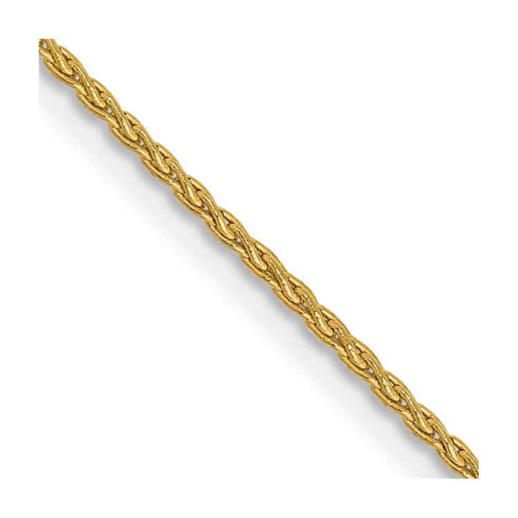 14k 22 inch 1.2mm Parisian Wheat with Lobster Clasp Chain