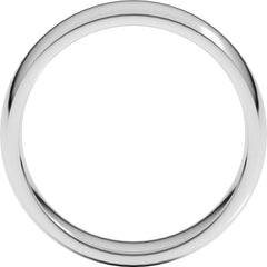 Sterling Silver 6 mm Lightweight Comfort-Fit Half Round Band Size 9