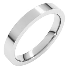 Platinum 3 mm Comfort-Fit Flat Band Size 6