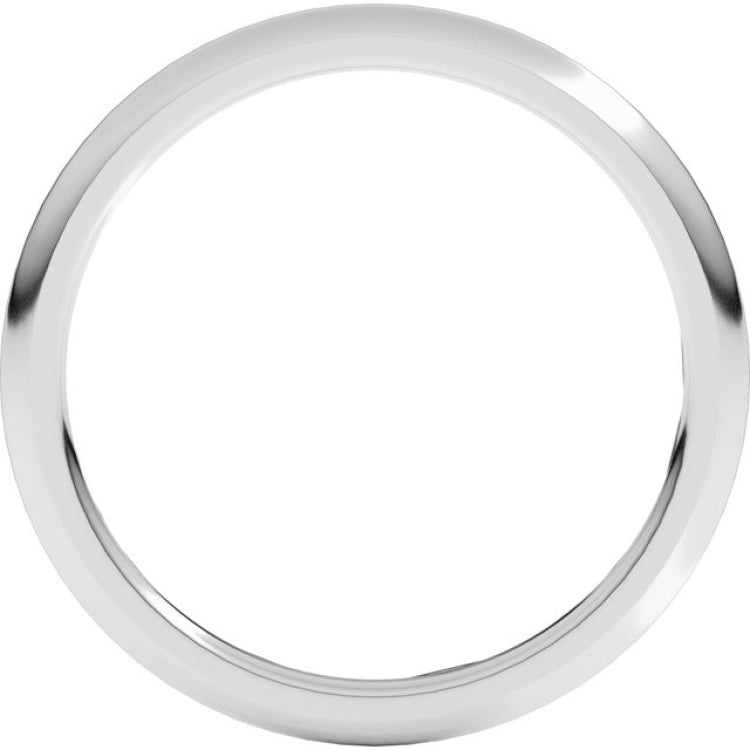 14K White Gold 1.5 mm Comfort-Fit Half Round Band Size 4