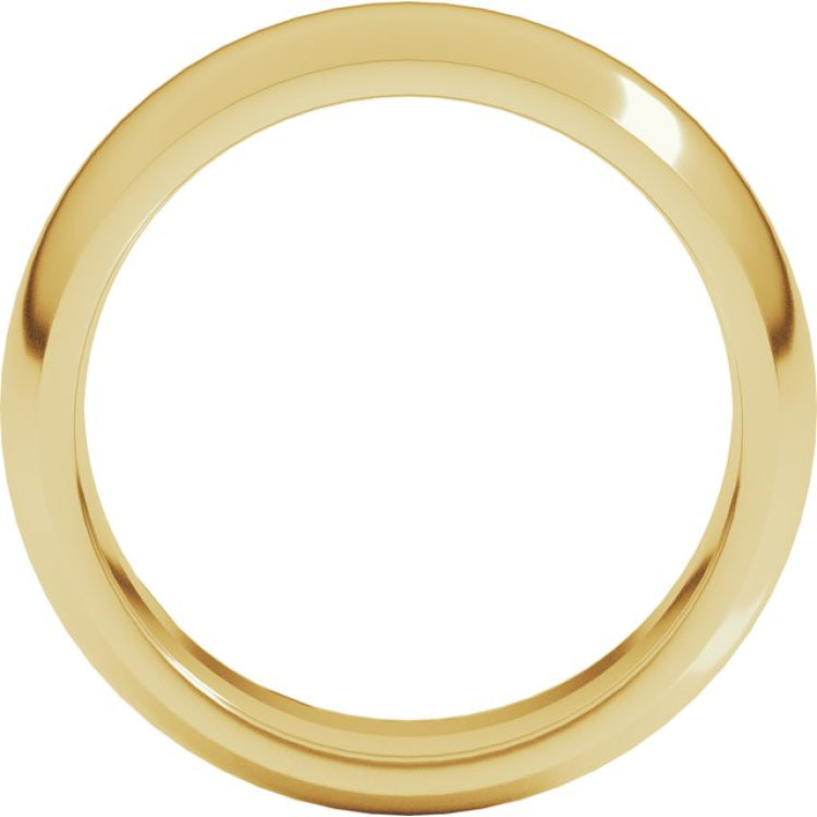 14K Yellow Gold 7 mm Comfort-Fit Half Round Band Size 8