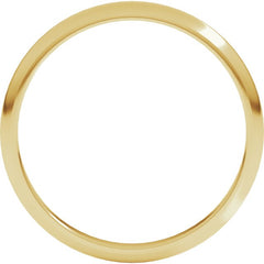 18K Yellow Gold 2 mm Half Round Band Size 6