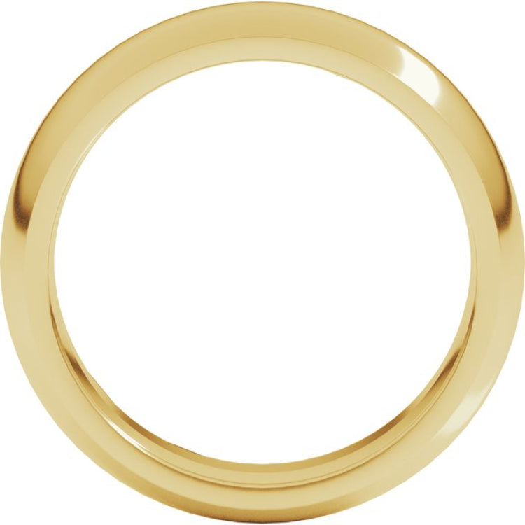 10K Yellow Gold 6 mm Comfort-Fit Half Round Band Size 9