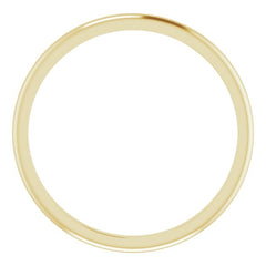 10K Yellow Gold 1.5 mm Half Round Band Size 8