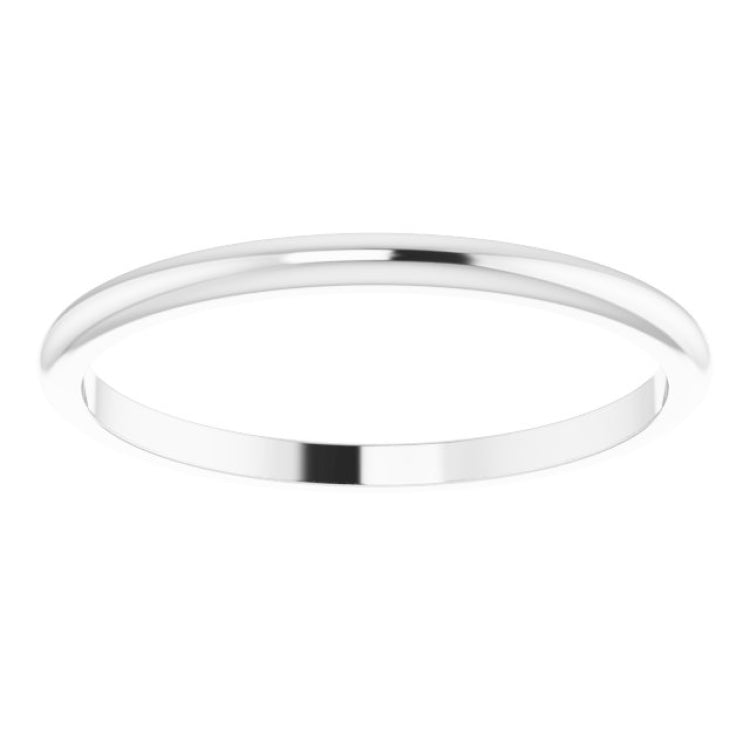 Sterling Silver 1.5 mm Half Round Band Size 8