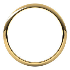 10K Yellow Gold 1 mm Half Round Band Size 8