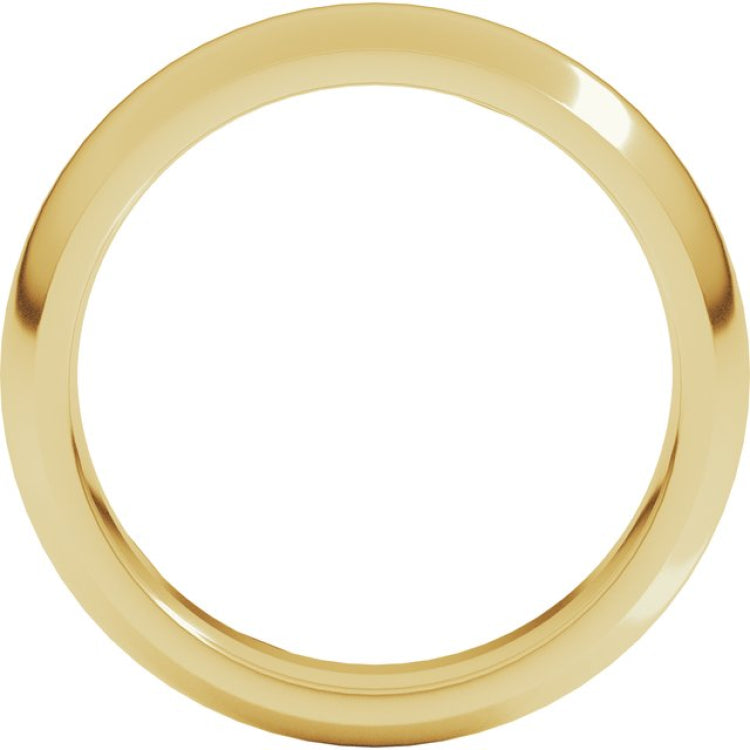 10K Yellow Gold 5 mm Comfort-Fit Half Round Band Size 13