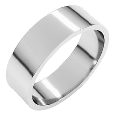 14K White Gold 6 mm Flat Band Size 8.5