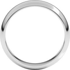 14K White Gold 5 mm Half Round Band Size 12.5