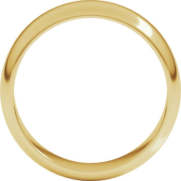 10K Yellow Gold 6 mm Half Round Band Size 12.5