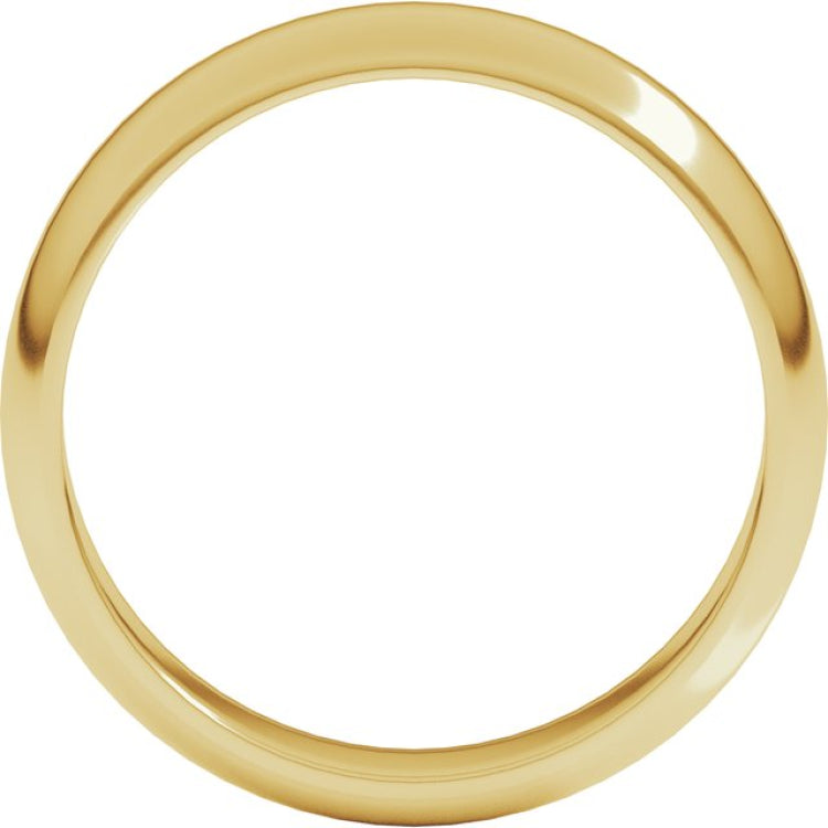 10K Yellow Gold 5 mm Half Round Band Size 10