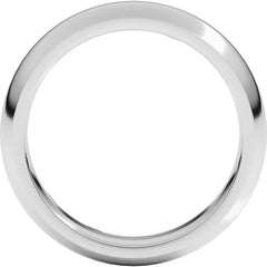 10K White Gold 5 mm Comfort-Fit Half Round Band Size 10