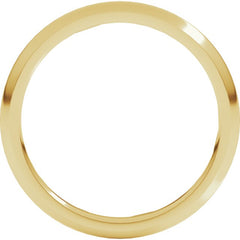 18K Yellow Gold 2 mm Comfort-Fit Half Round Band Size 3.5