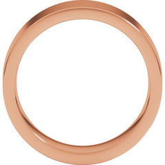 18K Rose Gold 7 mm Comfort-Fit Flat Band Size 8