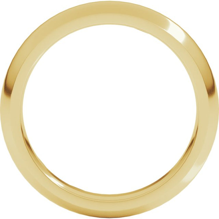 14K Yellow Gold 3.5 mm Comfort-Fit Half Round Band Size 10