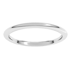 Sterling Silver 1.5 mm Comfort-Fit Half Round Band Size 10