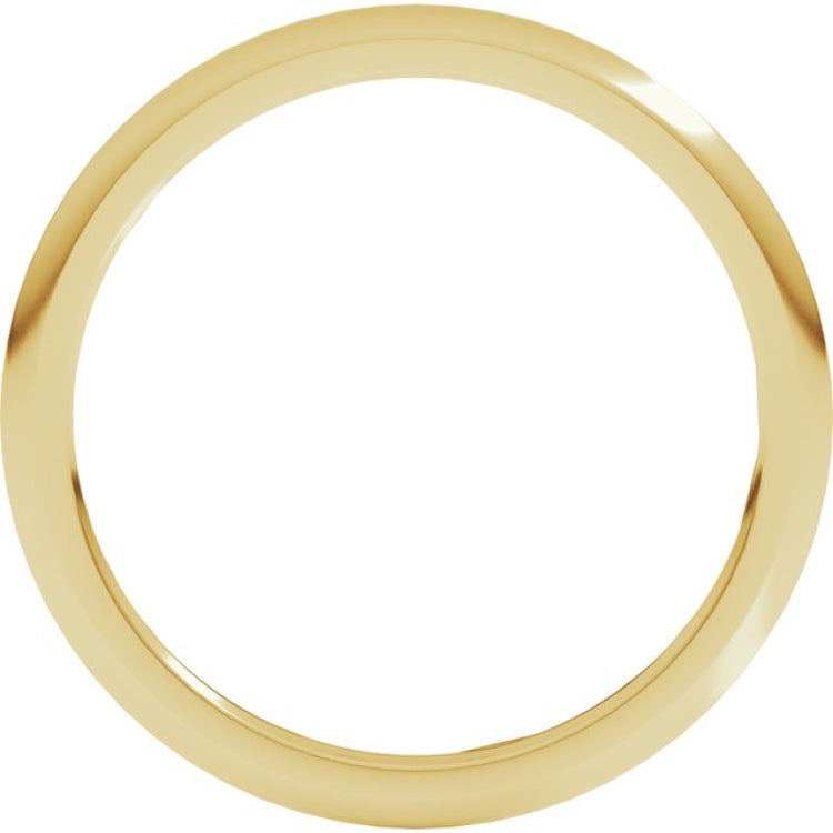 14K Yellow Gold 1 mm Comfort-Fit Half Round Band Size 5.5