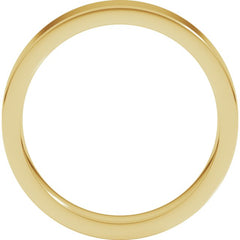 14K Yellow Gold 4 mm Comfort-Fit Flat Band Size 12