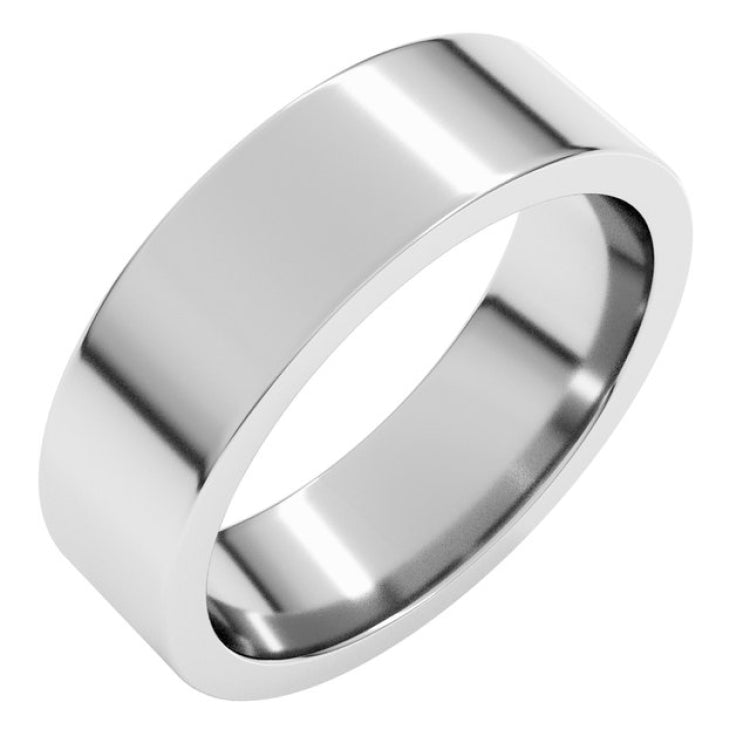Platinum 6 mm Comfort-Fit Flat Band Size 10