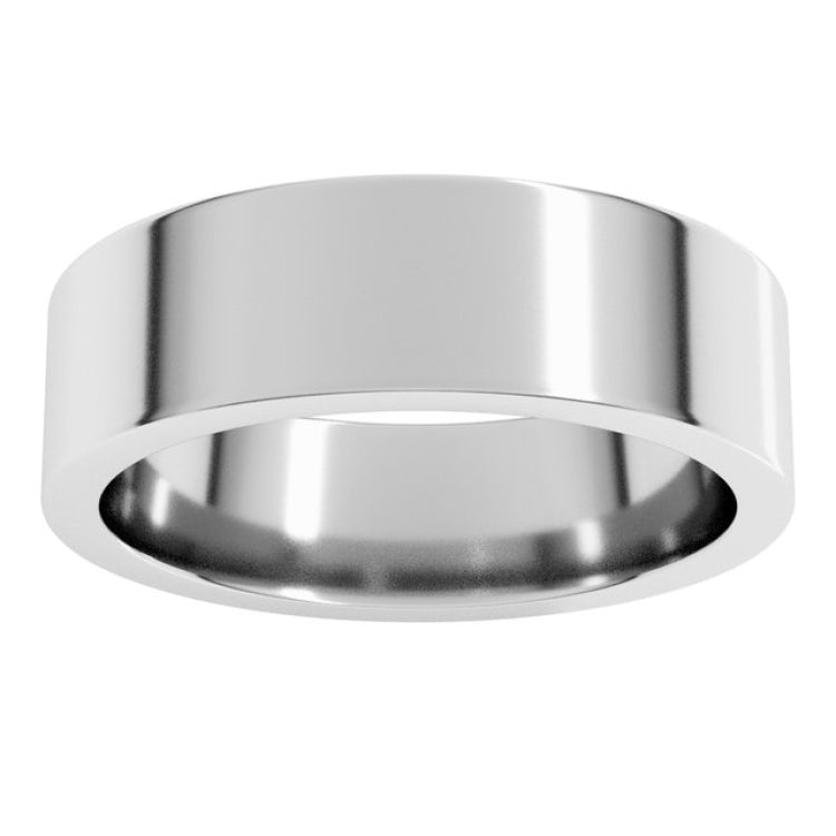 Platinum 6 mm Comfort-Fit Flat Band Size 10