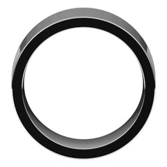 14K White Gold 10 mm Comfort-Fit Flat Band Size 6