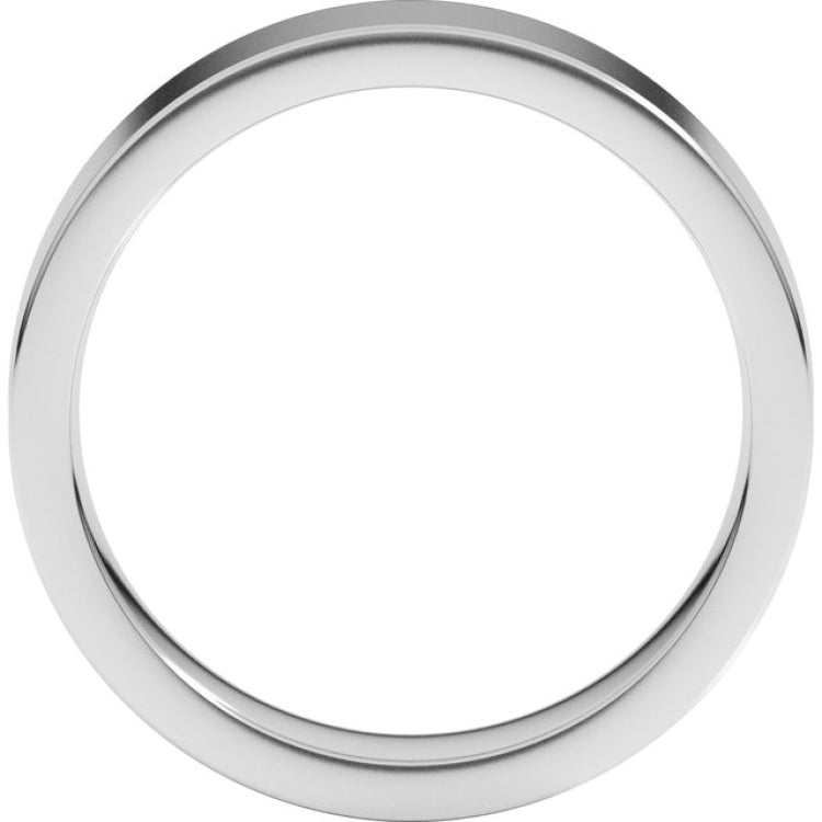 14K White Gold 5 mm Comfort-Fit Flat Band Size 9.5