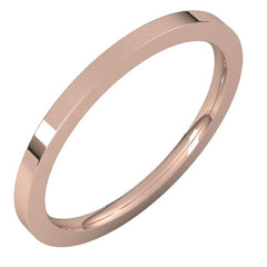 14K Rose Gold 1.5 mm Comfort-Fit Flat Band Size 6.5