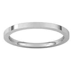 14K White Gold 1.5 mm Comfort-Fit Flat Band Size 8