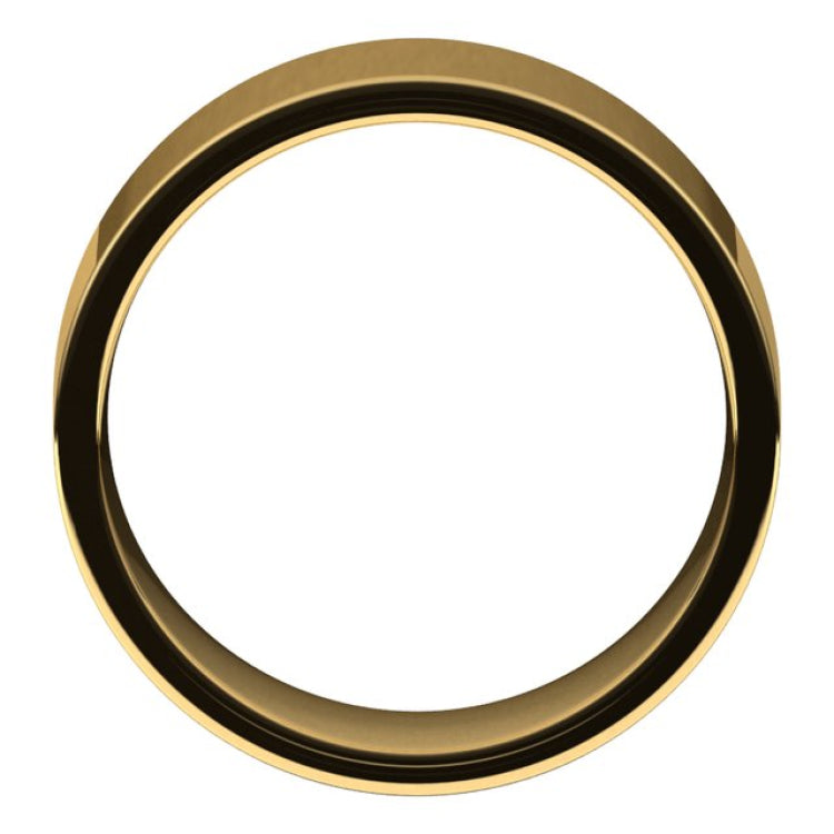 14K Yellow Gold 8 mm Lightweight Comfort-Fit Flat Band Size 4.5