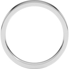 Sterling Silver 4 mm Lightweight Comfort-Fit Flat Band Size 6.5