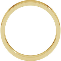 18K Yellow Gold 4 mm Lightweight Comfort-Fit Flat Band Size 6