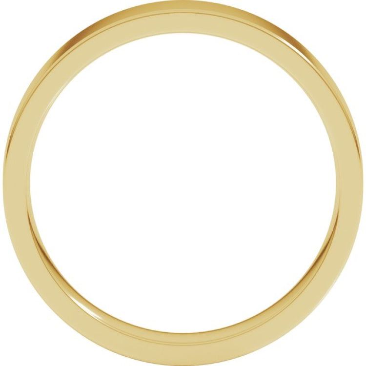 18K Yellow Gold 4 mm Lightweight Comfort-Fit Flat Band Size 7