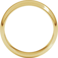 14K Yellow Gold 6 mm Half Round Band Size 12