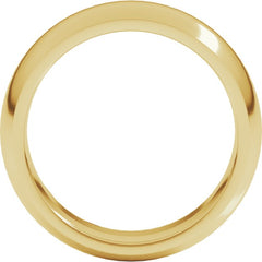 14K Yellow Gold 7 mm Comfort-Fit Half Round Band Size 10