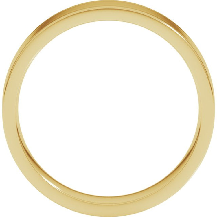 10K Yellow Gold 5 mm Lightweight Comfort-Fit Flat Band Size 10.5