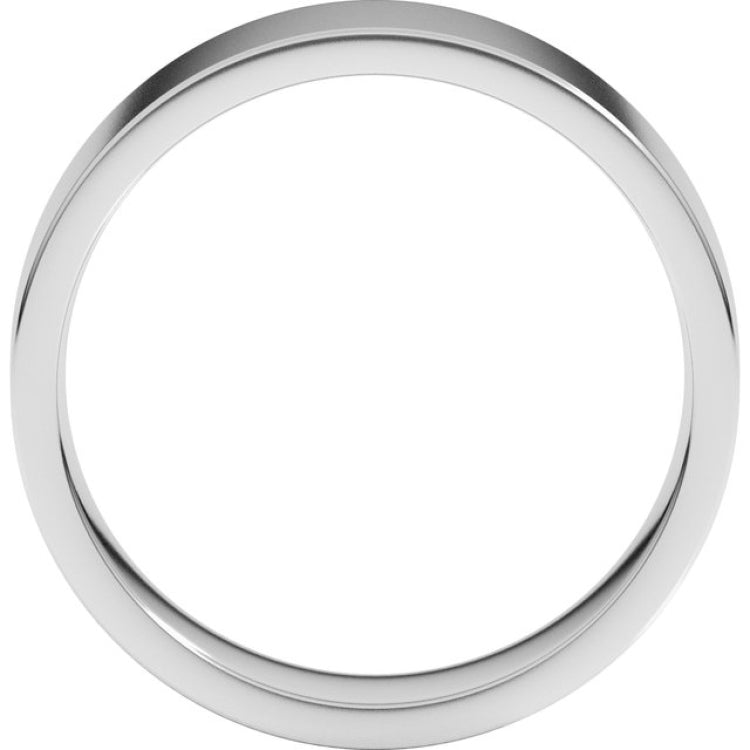 14K White Gold 6 mm Lightweight Comfort-Fit Flat Band Size 9